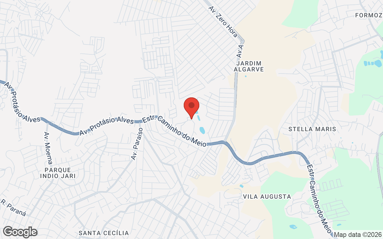 Mapa com a localização de Paraíso Park